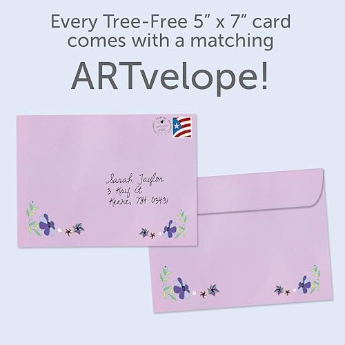 Miniatura 2 de Tree-Free Greetings - Tarjetas de felicitación de Nochevieja - Diseños artísticos - 10 tarjetas + sobres a juego - Hecho en Estados Unidos - Papel