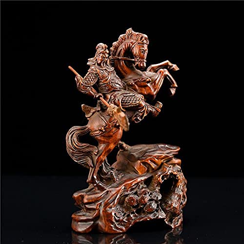 Amazon.co.jp: 三国志 関羽 雲長 騎馬 フィギュア 木彫り 半手創り 