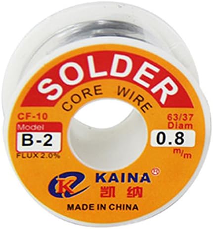 Wire Reel - KAINA 63/37 Tin Solder Welding Iron Wire Lead 0.8mm 2% Rosin Core Flux Reel 100G