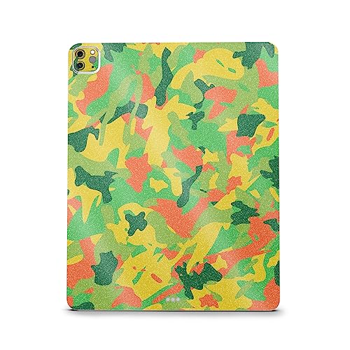 Image of MightySkins Carbon Fiber Skin Compatible with Apple iPad Pro 12.9 inch M2 6th Gen (2022) Full Wrap Kit - Spring Camouflage | Protective, Durable Textured Carbon Fiber Finish | Made in The USA