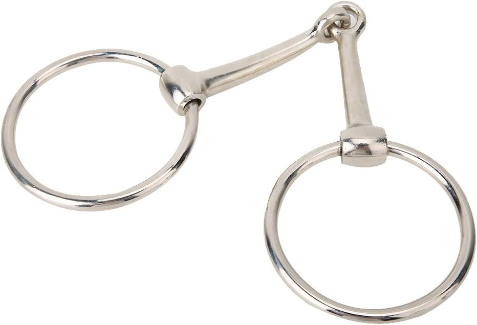 Snaffle Bit, Ring Snaffle Bit Hollow Jointed Mouth Horse Bit Snaffle Bits for Horses Middle Horse Riding Snaffle Bit for Equestrian Supplies