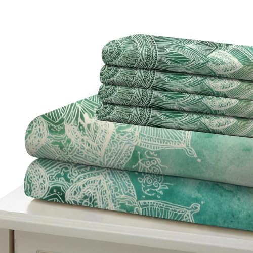 Housse de couette mandala hypoallergénique microfibre douce