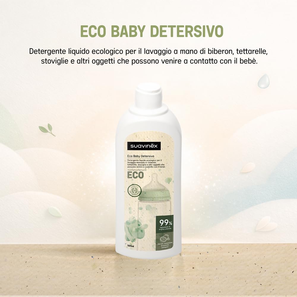 Suavinex Multipack Eco Baby Detergente per Biberon e Tettarelle 6 x 500 ml, Detergente stoviglie, Biberon Tettarelle ecologico