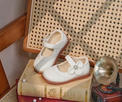 Image of PHIRAMIN Toddler Girl Mary Jane Student Oxford Shoes-Little Girl School Uniform Shoes for Wedding Party