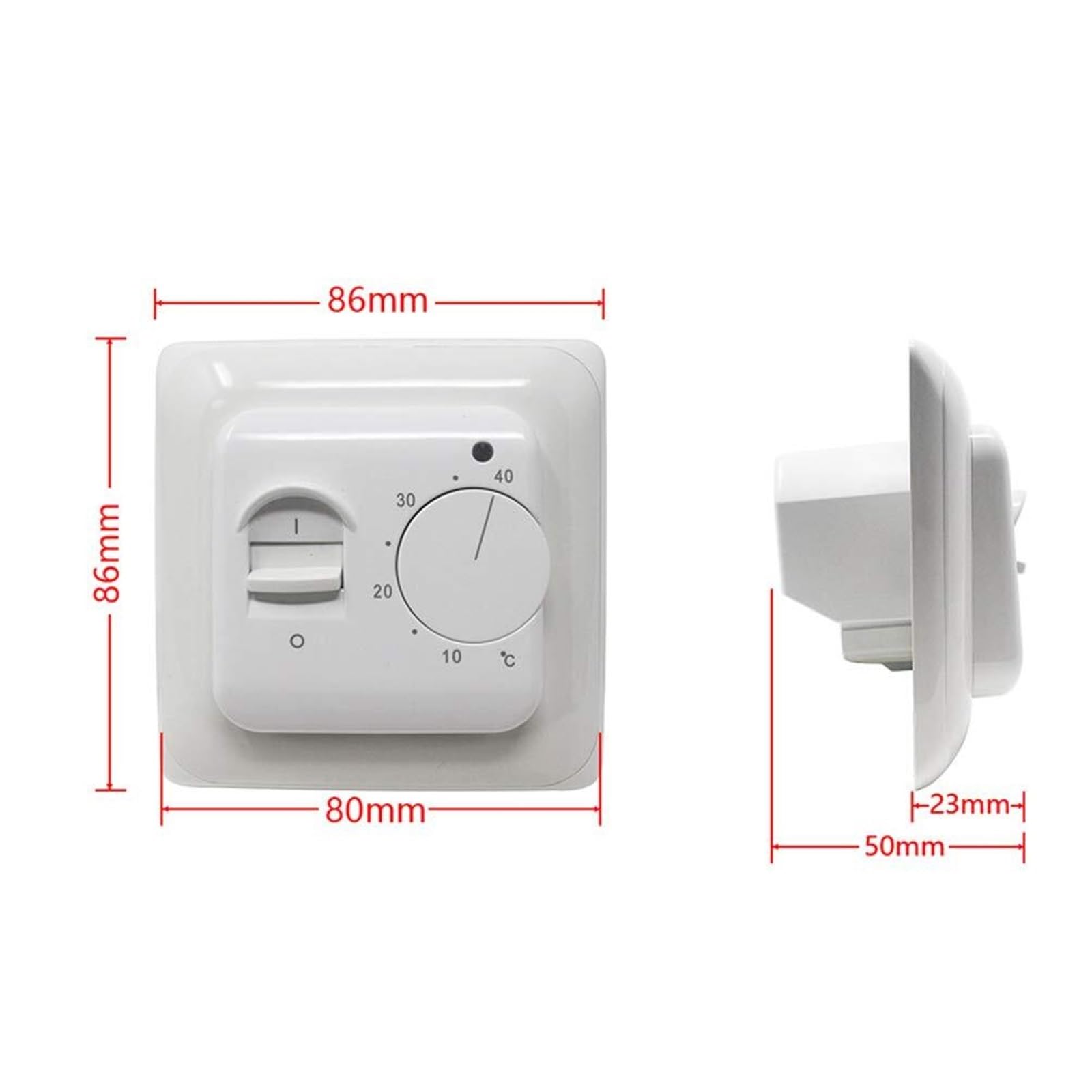 Podtynkowy termostat pokojowy, ręczny termostat pokojowy, regulator temperatury do elektrycznego ogrzewania podłogowego z czujnikiem