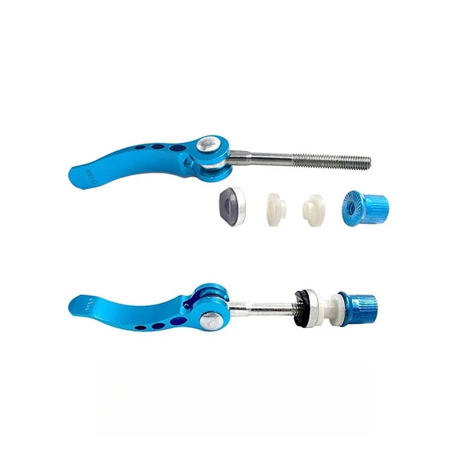 Vite a sgancio rapido per morsetto sedile 5 Pezzi Leva Di Sgancio Rapido For Mountain Bike Morsetto For Tubo Sella Vite Pieghevole For Dead Fly Accessori For Ciclismo(5pcs Blue)