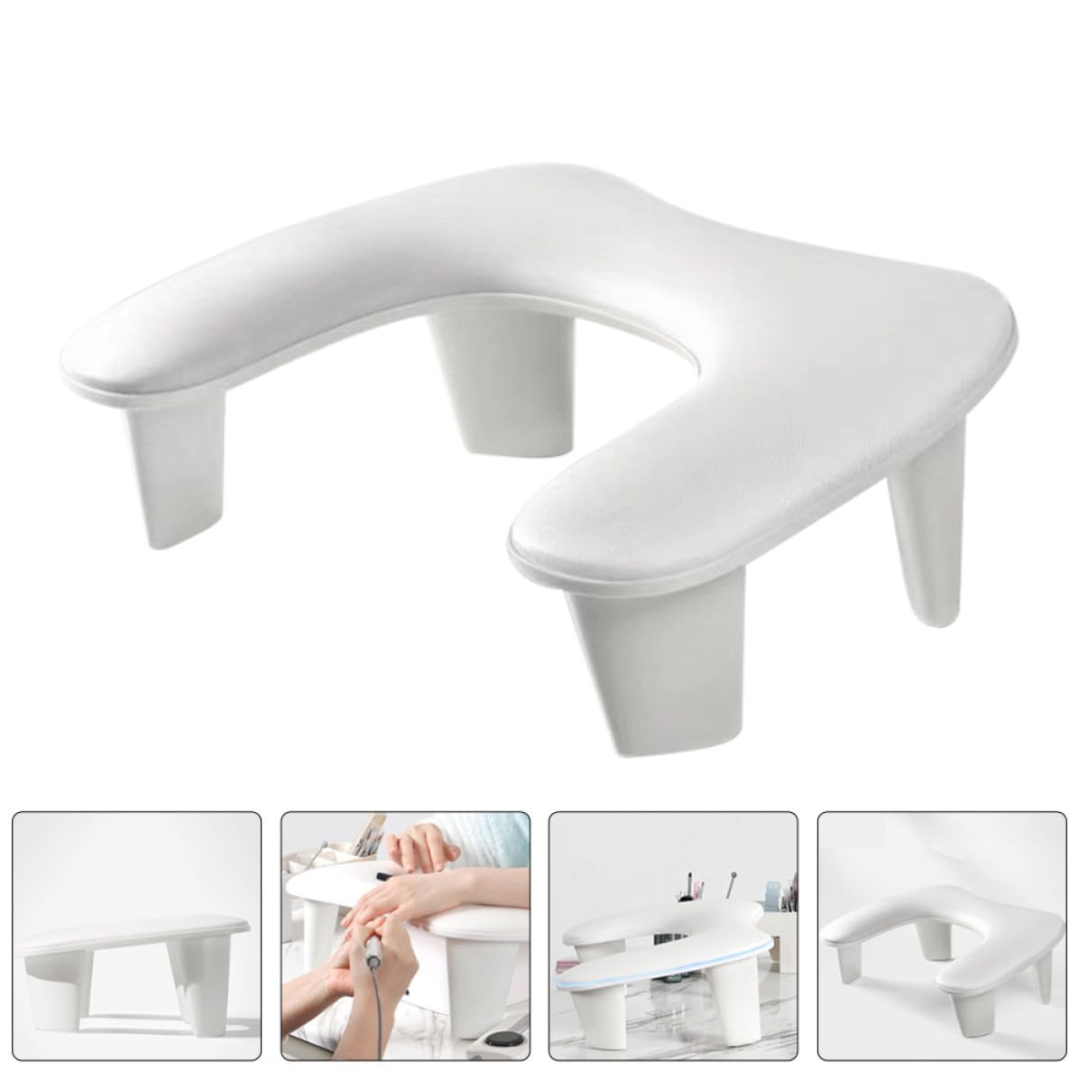 Poggiamano Unghie Ergonomico in Pu Inclinazione Facile da Pulire Cuscino a Forma di U come Supporto per Unghie da Scrivania per Workspace e Disegno