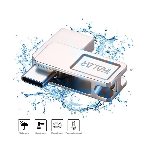 THKAILAR OTG USB Stick 128GB,USB-C-Stick Mini 2 in 1 USB 3.0-Speicherstick-Flash-Laufwerk ist wasserdicht,Flash-Laufwerk… – Bild 6