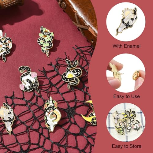 Image of Ipotkitt Bee Rectangle Biology Theme Fruit Vegetable Snake Ice Cream Brooches Insect Dessert Strawberry Lapel Pins for DIY Jewelry Craft Clothes Decor