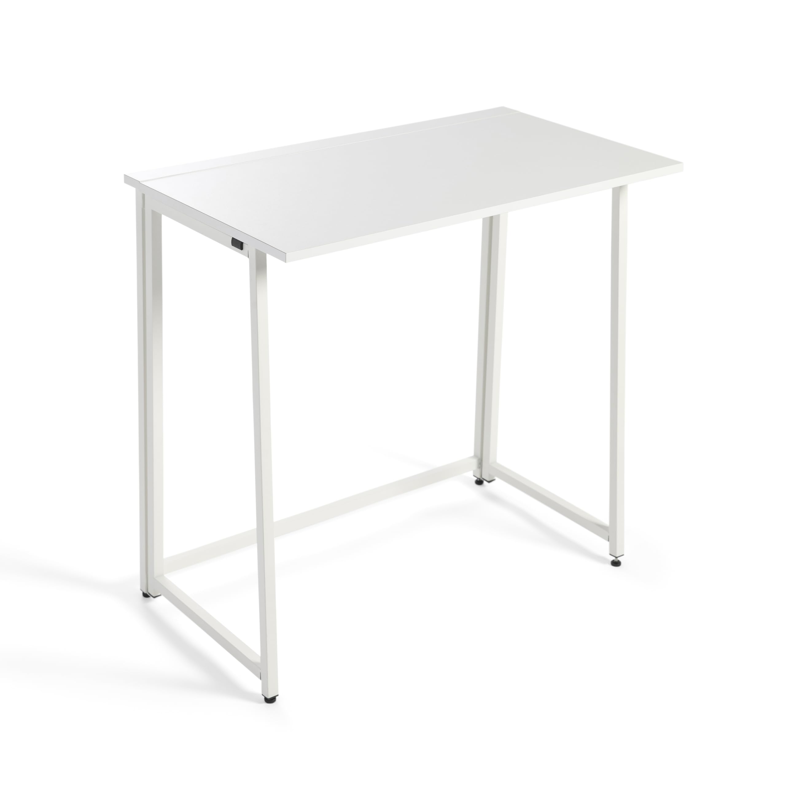 DUPI Escritorio Plegable Utility 80x50 cm – Mesa de Ordenador Blanca para Estudio u Oficina en Casa, Escritorio Multifuncional con Estructura Metálica Moderna