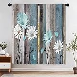 Laifzere Cortinas de margaritas campestres, 2 paneles (132 x 213 cm)