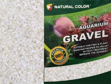 allpondsolutions White Natural Colour Aquarium Fish Tank Gravel Substrate, 4-6 mm 5kg Bag