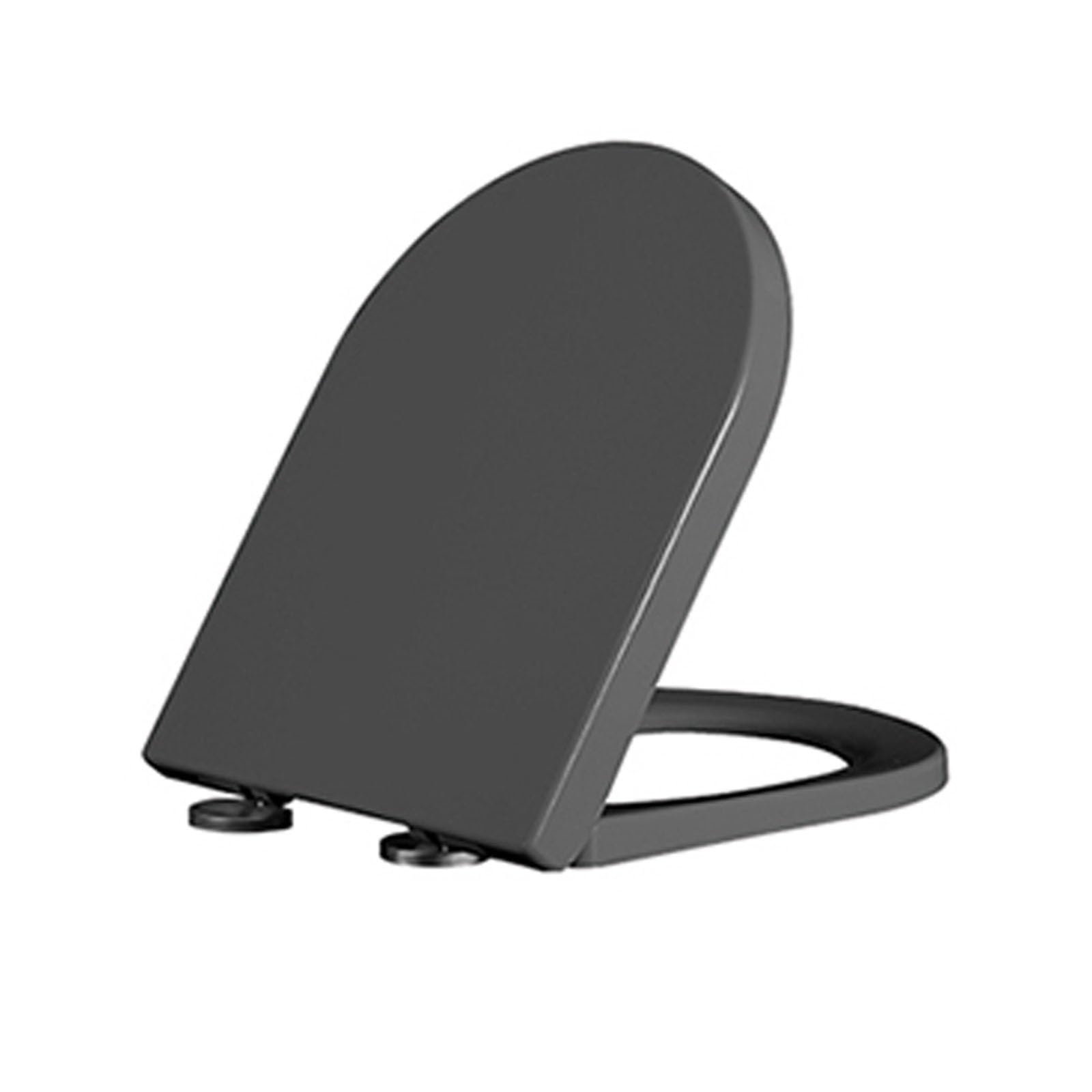 Shaped Toilet seat, Easy cleanD Variable hingesD Durable Plastic Grey, Lightweight, Portable, User-Friendly, Compact, 360, Adjustable