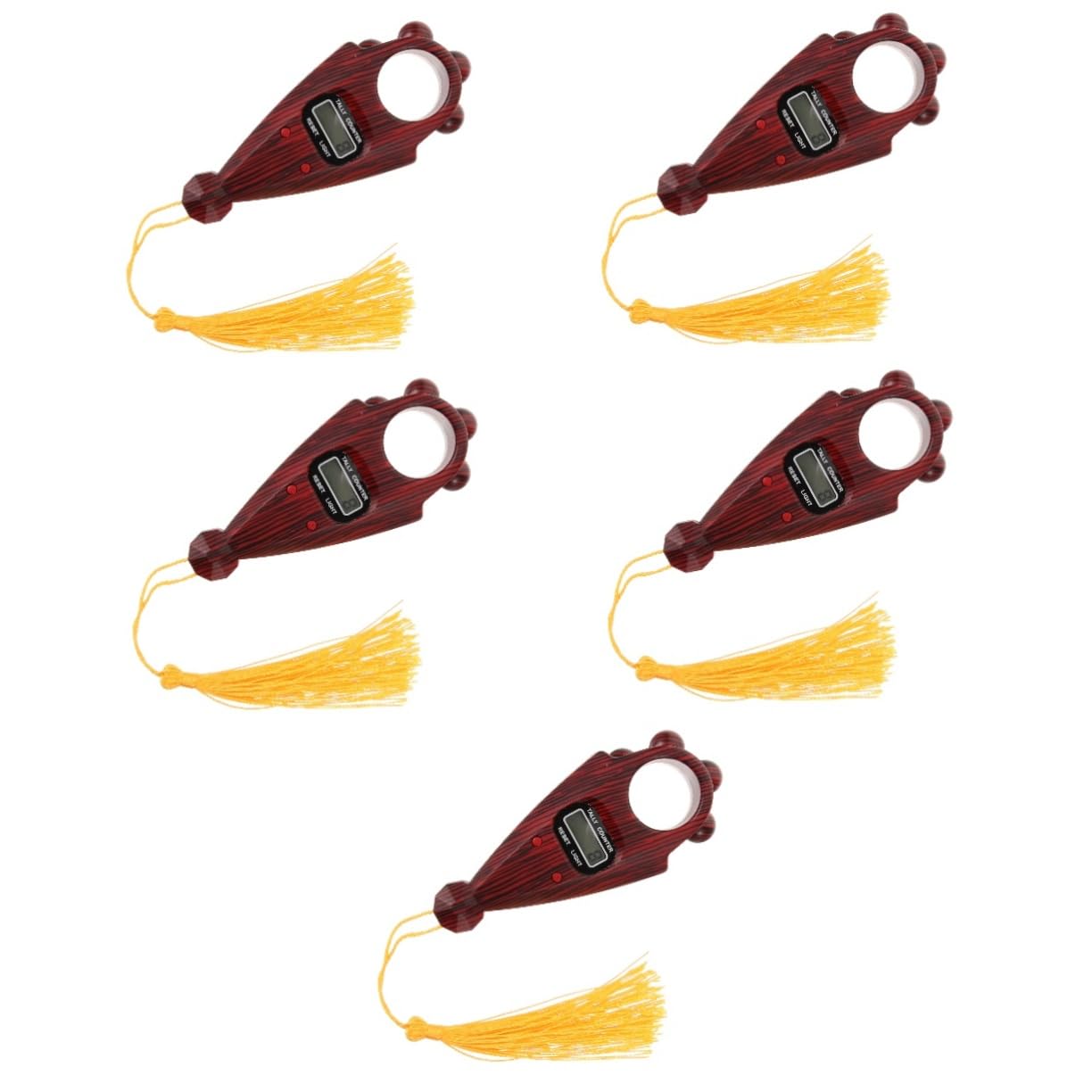 Toyvian 5 Stück Elektronischer Zähler Zähler Kleiner Digitaler Reihenzähler Handperlenzähler Clicker Tally Counter Digitalzähler Elektronischer Digitalanzeigezähler Strickzähler Holz