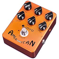 JOYO American Tube Amp Simulator & Preamp Guitar Pedal, 6-Knob Control with Built-in Cab Sim for Electric Guitar, Bypass (JF-14)