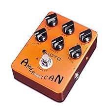 JOYO American Sound guitar effect pedal reproduces the sound of Fd 57 Deluxe amp, performs great sound from clean to driven and everywhere in between which can simulate lots of amplifiers. Level and Drive controls add incredible range, with it's full...