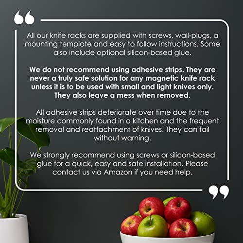 Larhn Magnetic Knife Holder For Wall With Extra Strong Magnet - 16 Inch - Knife Magnetic Strip In Bamboo For Knives, Utensils And Tools #TOP4