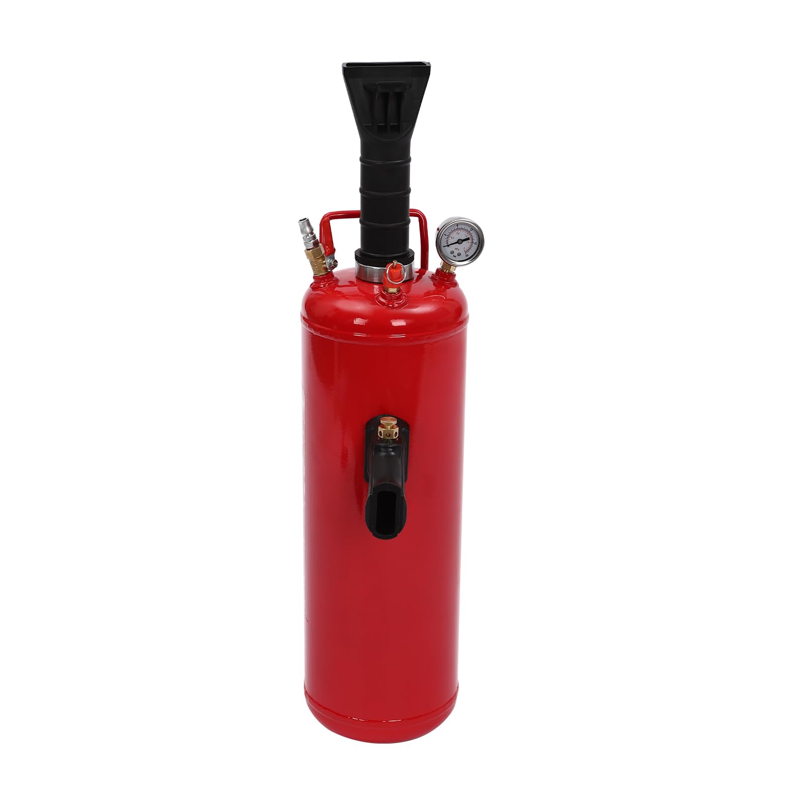 Gonfiatore per pneumatici da 9 l, per moto, gonfiatore pneumatici, moto, compressore d'aria portatile per gonfiatore pneumatici, gonfiatore con manometro, per moto, auto (rosso)