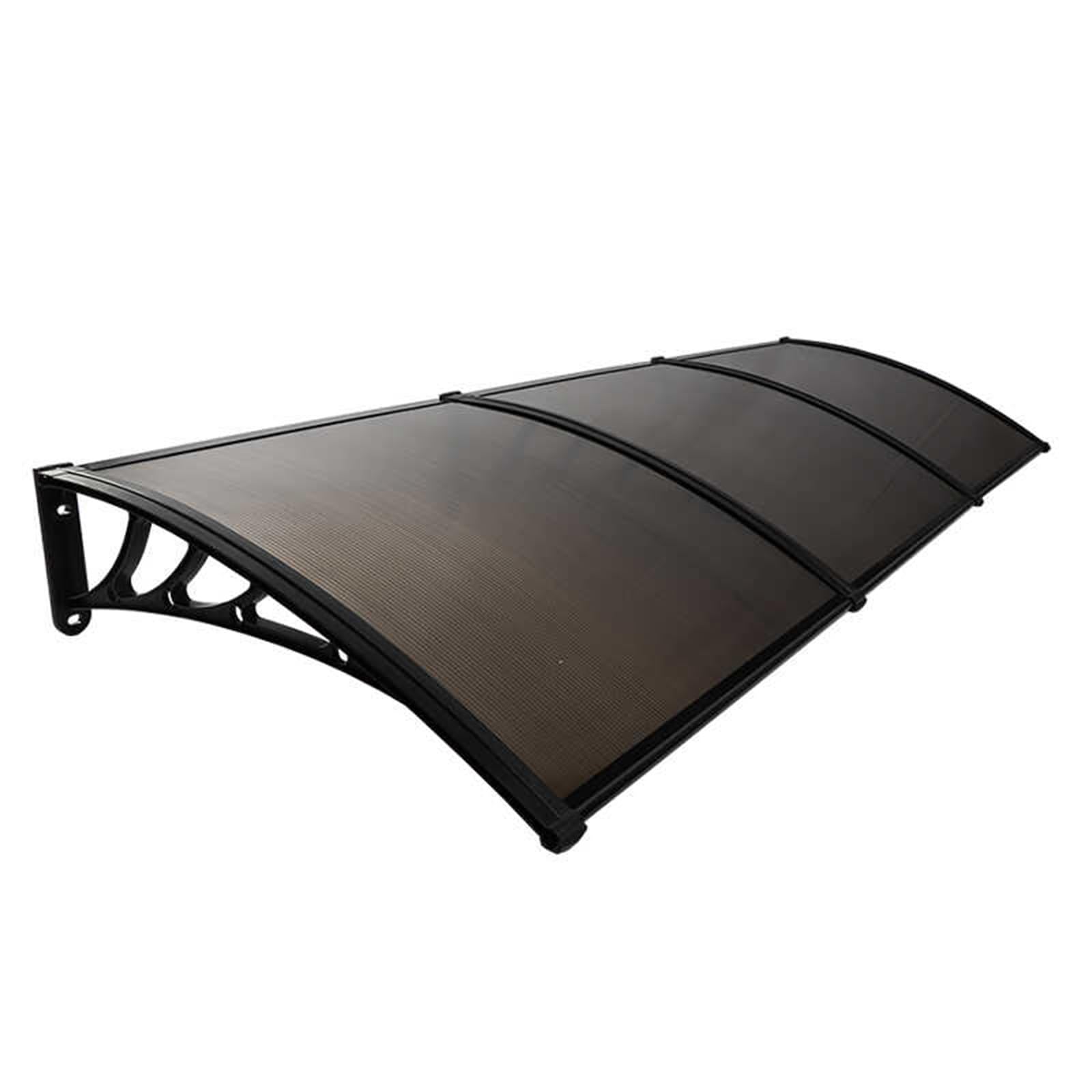 SHAARI Marquesina Puerta Soporte de aleación de Aluminio Policarbonato Placa de Cubierta, Fácil de Instalar, Protección contra los Rayos UV,(Black,80x100cm)