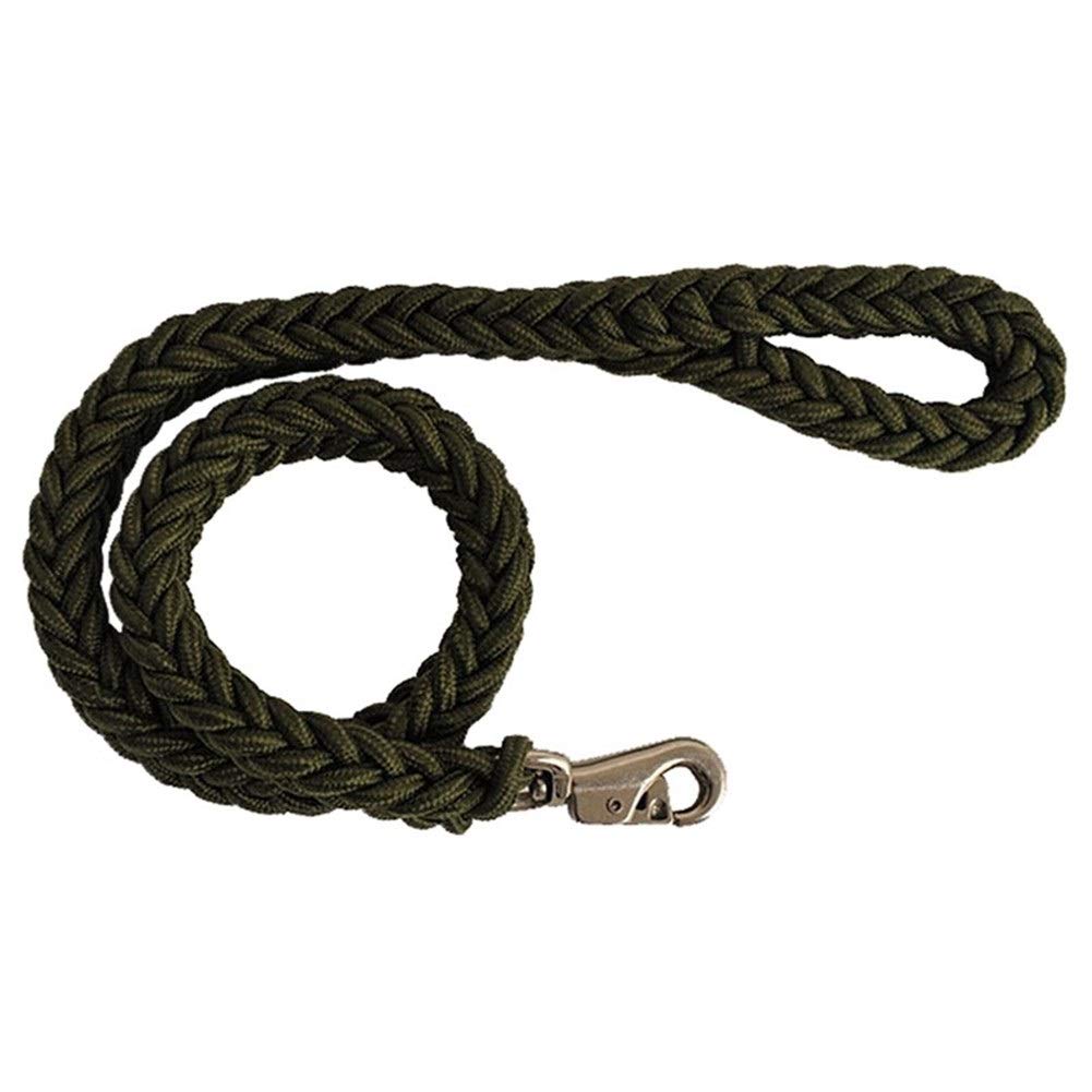 Wytrzymała nylonowa smycz Big Dog dla średnich psów, mocna linka okrągła Bulldog Golden Retriever Pitbull łańcuszek ołowiowy dla zwierząt domowych (kolor : Army Green, rozmiar: L 110 x 2,0 cm)