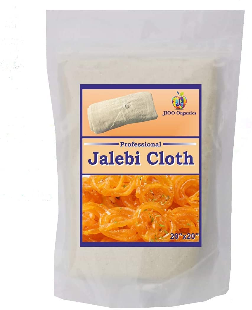 J Organics100% Cotton Professional Jalebi Cloth, Off-White
