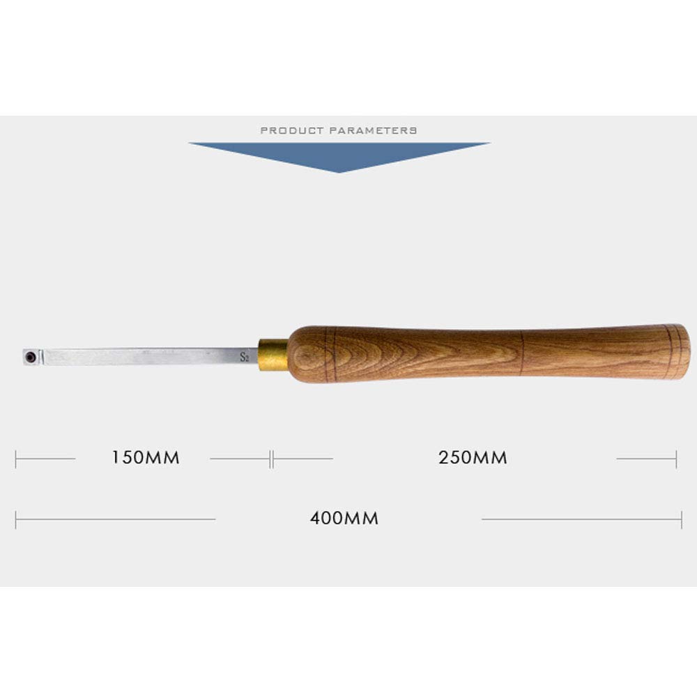 Scalpello per Tornio, Utensile per Tornitura Del Legno, Scalpello per Tornio con Punta con Inserto Quadrato in Carburo da 11 Mm con Bordo Dritto per Hobbisti Del Legno, Fai da Te, Falegname