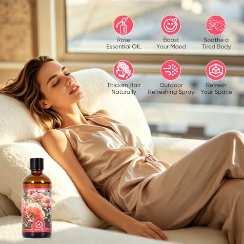Aceite Esencial de Rosas 100ml con Gotero de Vidrio miniatura 2