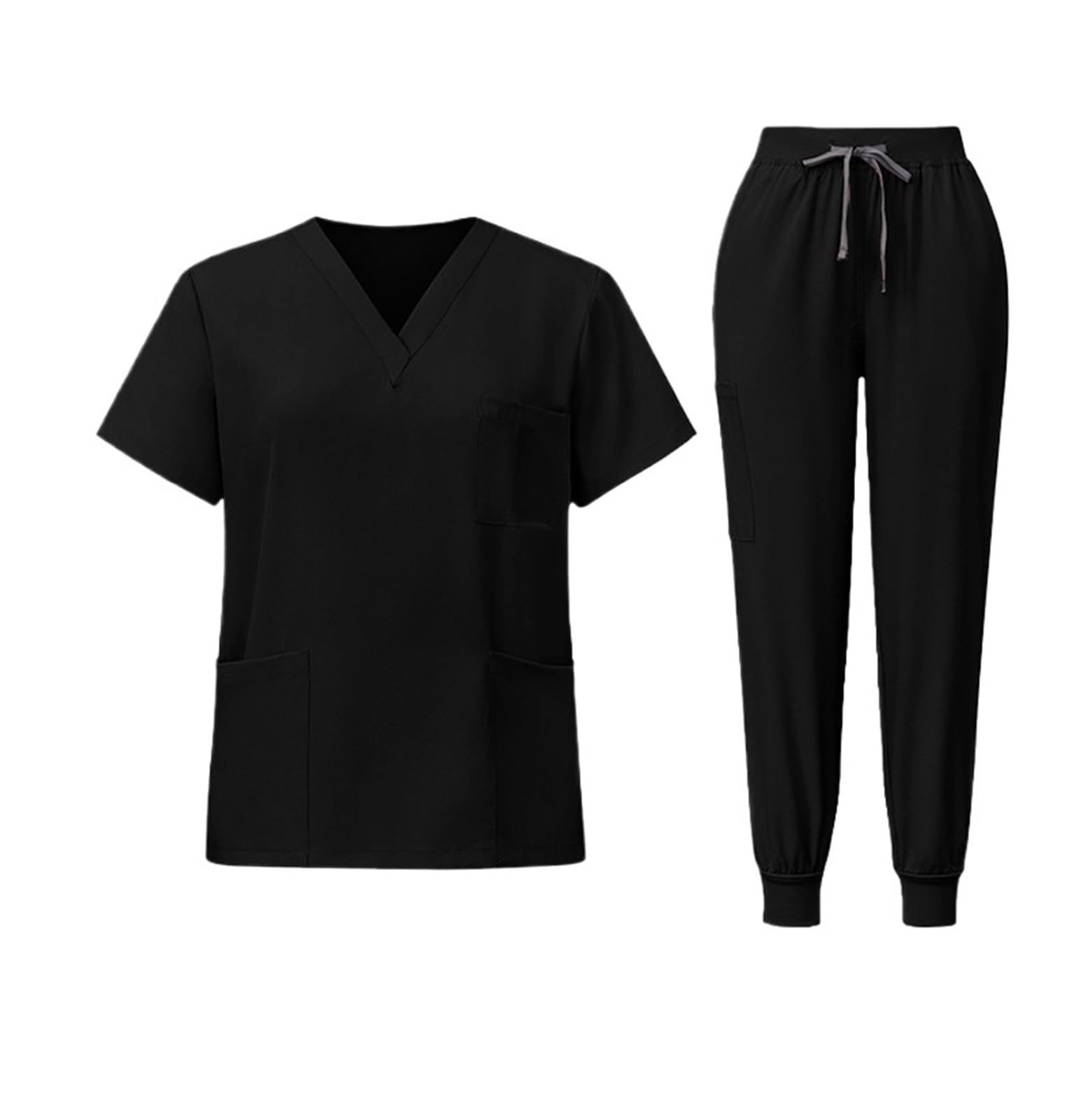 Uniformes Sanitarios Mujer Uniformes de médicos y Enfermeras, Ropa de Trabajo de Manga Corta, Lavable a Mano, Traje Dividido