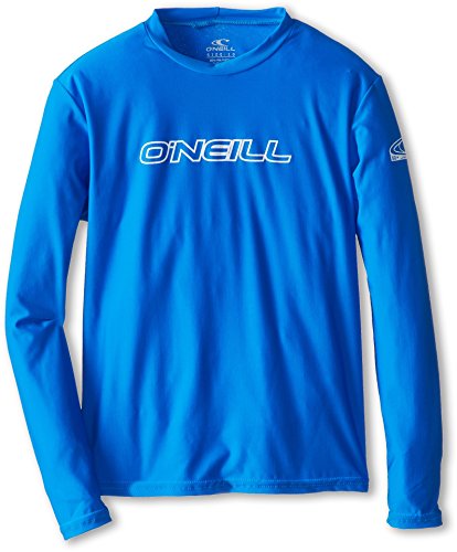 O'Neill Youth Basic Skins UPF 50+ Long Sleeve Sun Shirt, Bright Blue, 8