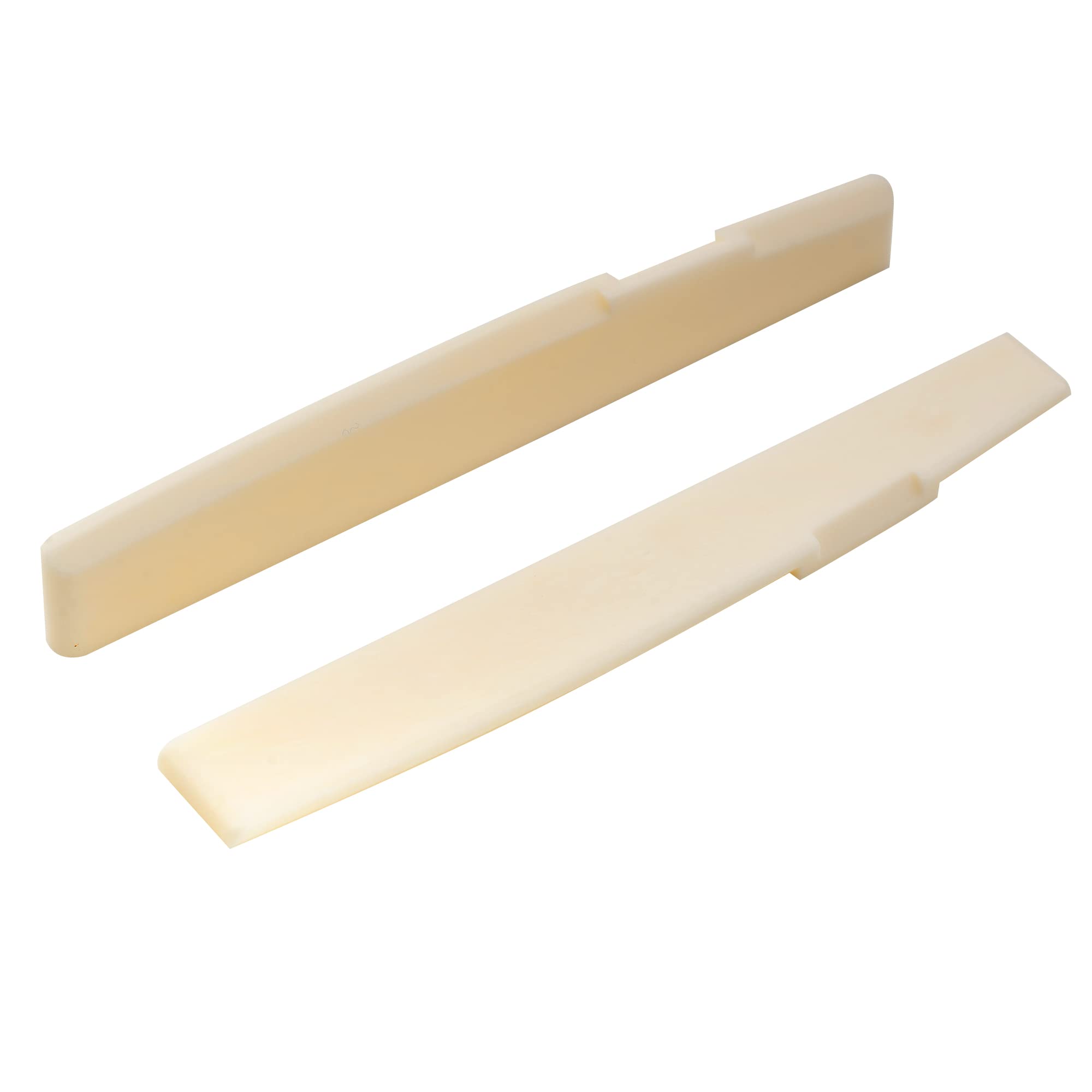 Musiclily Pro 71,12mm Kompensowane Siodełko Mostka Bone Saddle do Gitary Akustycznej 6 Strun stylu Taylor, Kość słoniowa (2 szt.) | Skompensowany, do 6-strunowego stylu Taylor