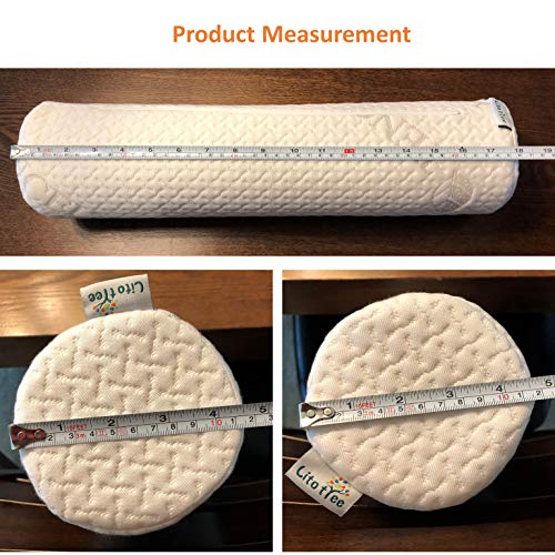 Litotree Support Neck Roll Pillow-Cervical Bolster With Comfort Memory Foam-Support For Spine, Neck, Back, Lumbar- Removable & Washable Soft Cover- 18 X 4.5 Inch Pillow For Stress & Pain Relief #TOP2