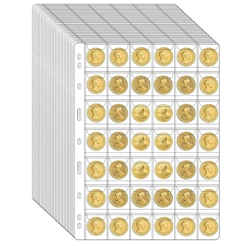 Hojas para colección de monedas con 1260 bolsillos miniatura 1