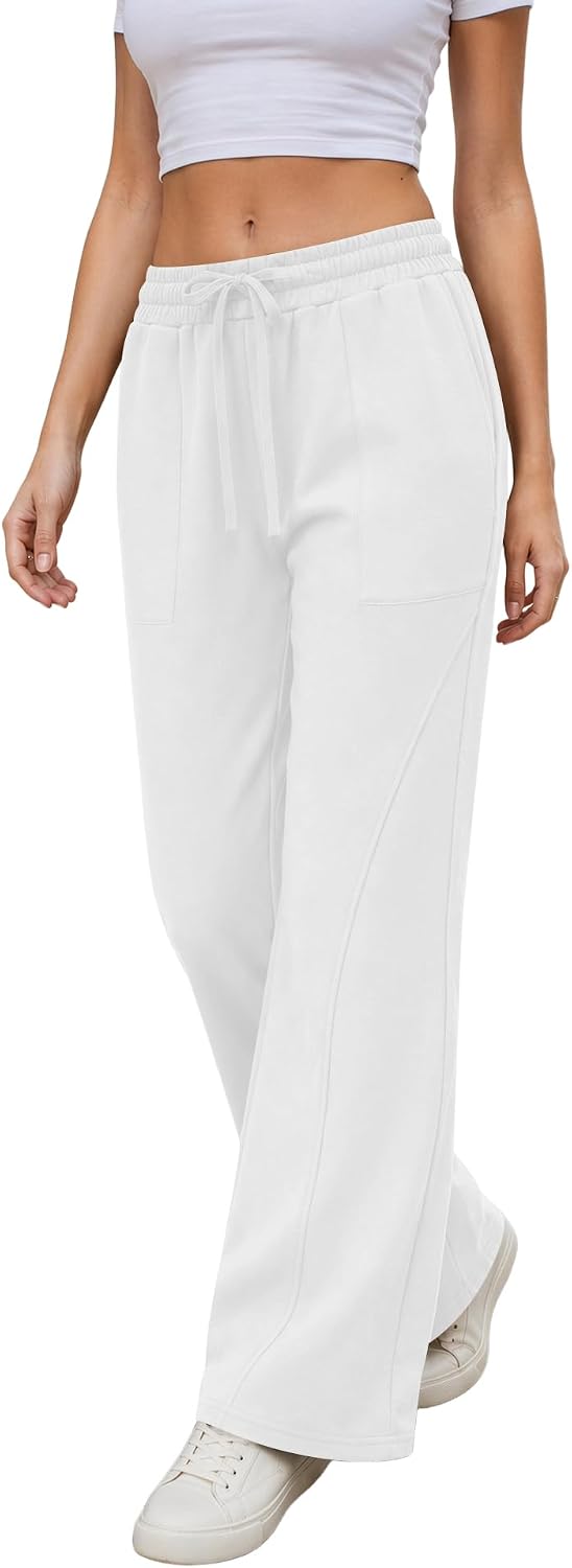  Wide Leg Sweatpants Women Fleece Fall Spring Sweat Pants thumbnail