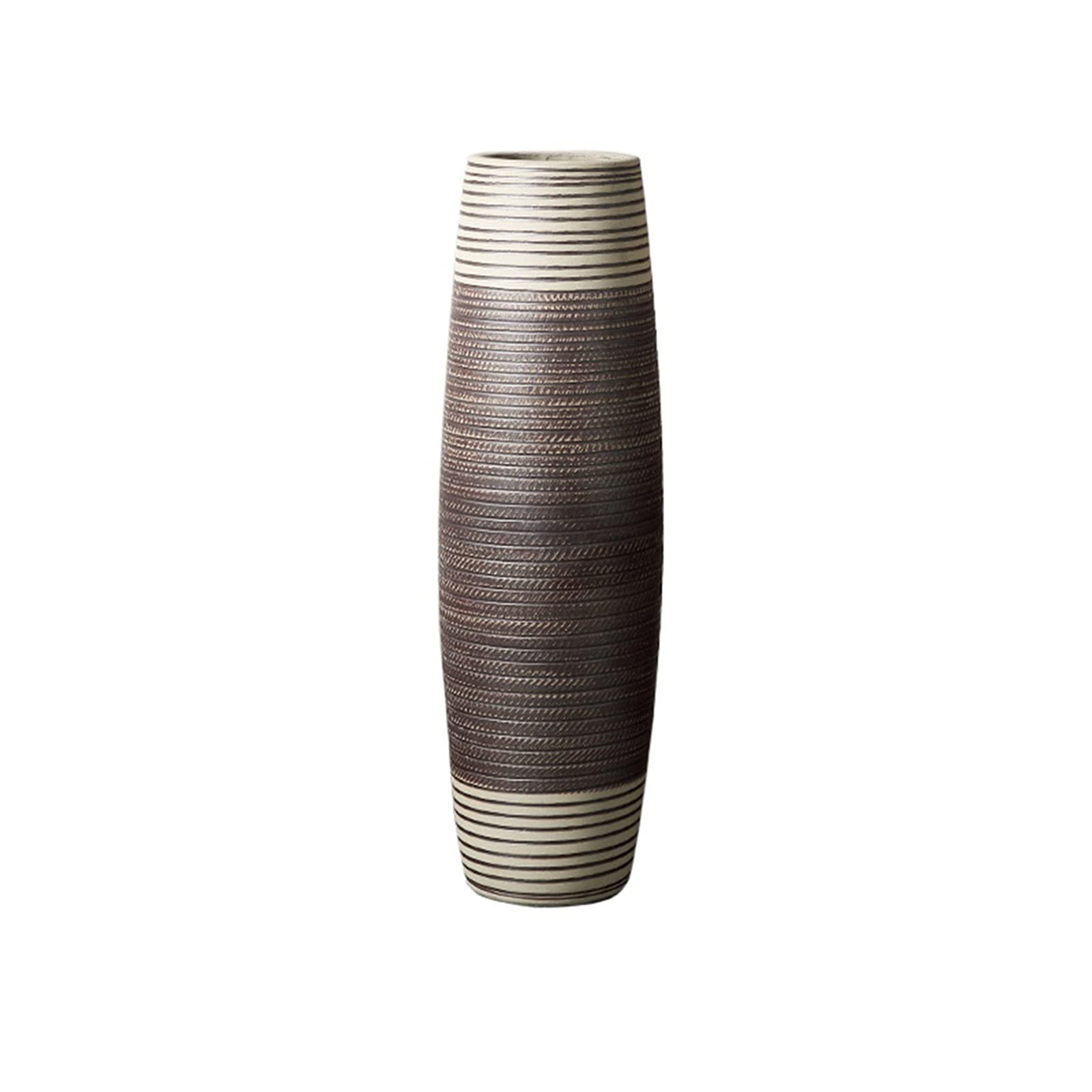 Grand vase en céramique 23,5x80 cm pour pampa et fleurs séchées de salon