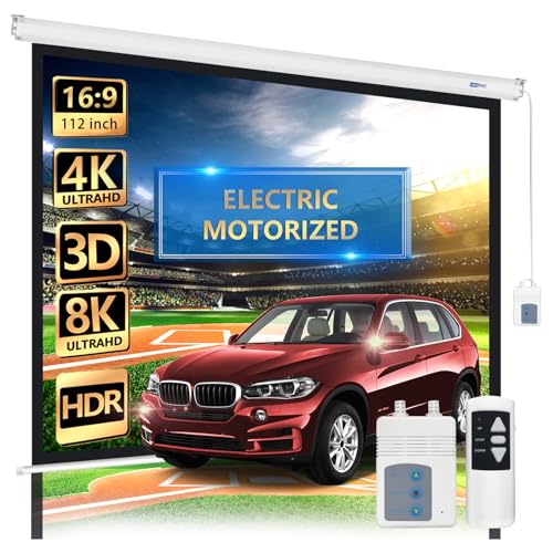 Pantalla de proyector motorizada 112 pulgadas 16:9
