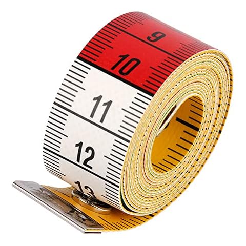 Schneidermaßband Maßband zum Nähen weiches Doppelskala 150 cm/60 Inch Bandmaß mit Knopf, Körper-und Umfangmaßband für Schneider Handwerker und Haushalte (1 Stück) Cover