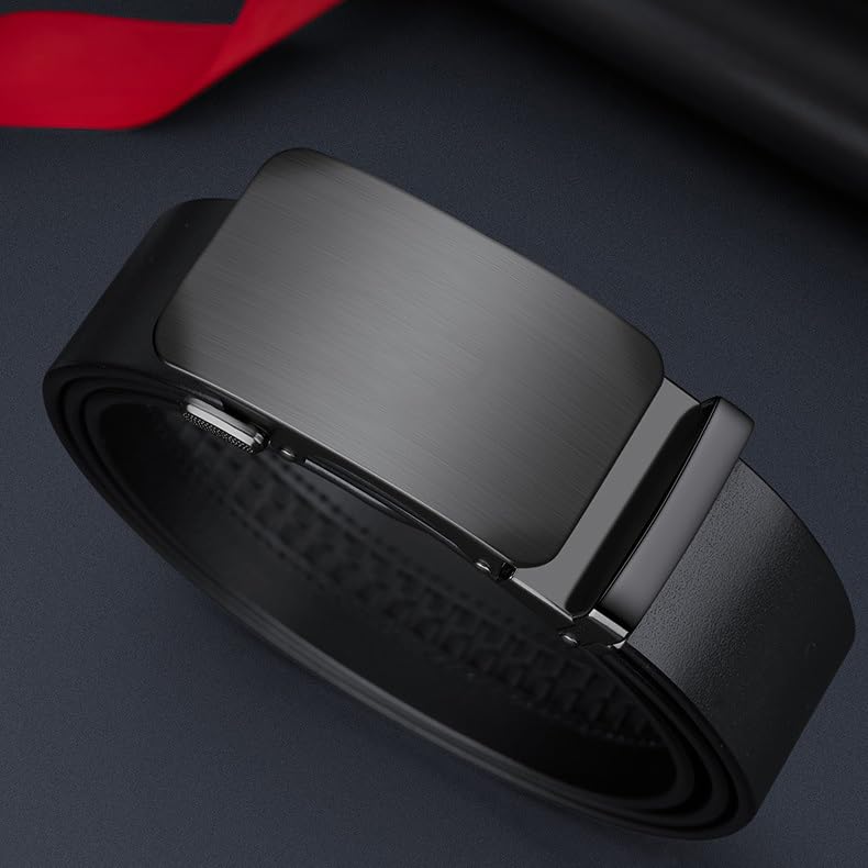 Men's Leather Belt Leather Automatic Buckle Cowhide Belt Without Interlayer Business Belt2