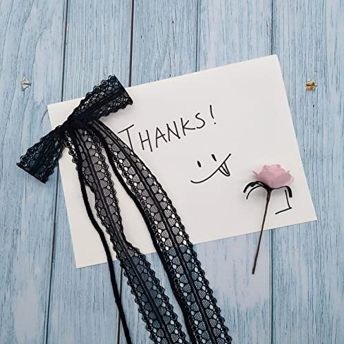 Tinwin Black Sewing Lace 8 Different Width Styles Of Eyelet Lace Ribbon Roll Non-Stretchy Ribbon For Crafts And Diy Dreamcatchers Decoration Bridal Wedding 40 Yards #TOP5