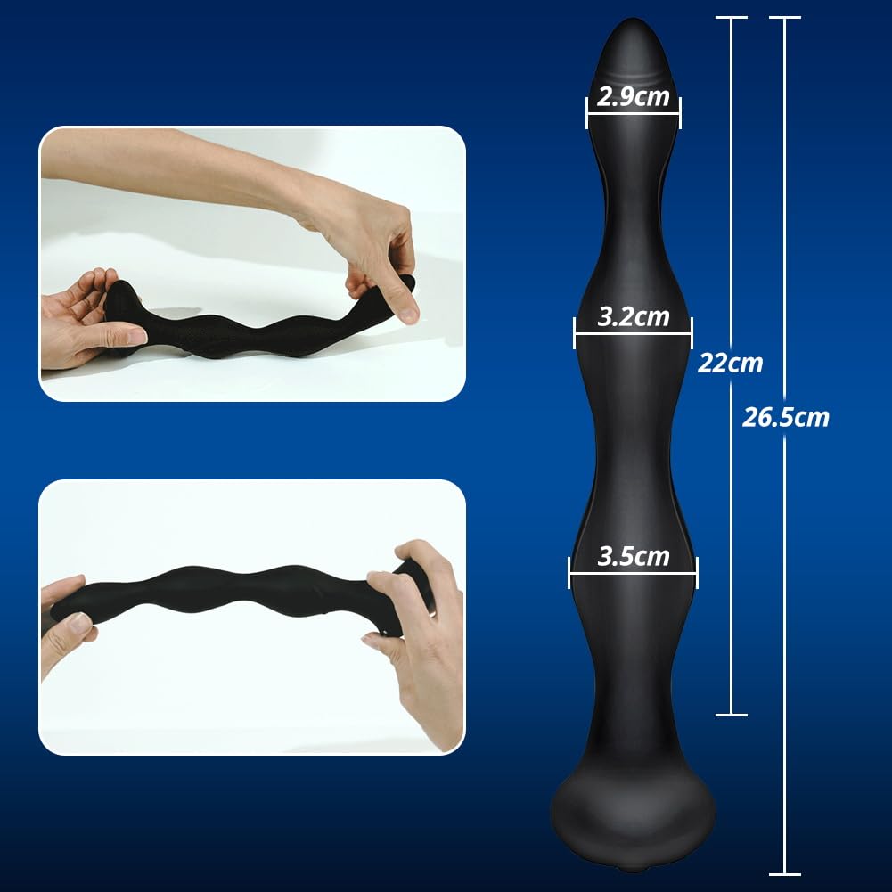 SXOVO Vibratore, Palline Anali Elettriche Vibranti con Funzione di Riscaldamento, Vibratore Anale con 10 Modalità di Vibrazione e 5 Intensità di Shock Elettrico, Sexytoysys per Donna Uomo Coppia
