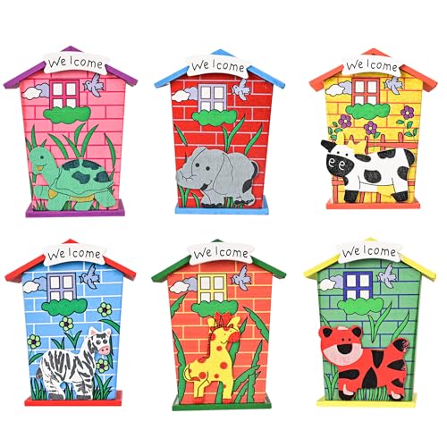Image of Artlicious 10pcs Wooden Piggy Banks for Kids, Savings Challenge Box, Cashbox,Cash Vault Wooden Savings Box Coin Banks - Return Gift for Kids Birthday Age 6-10 (Pack of 10) Modern