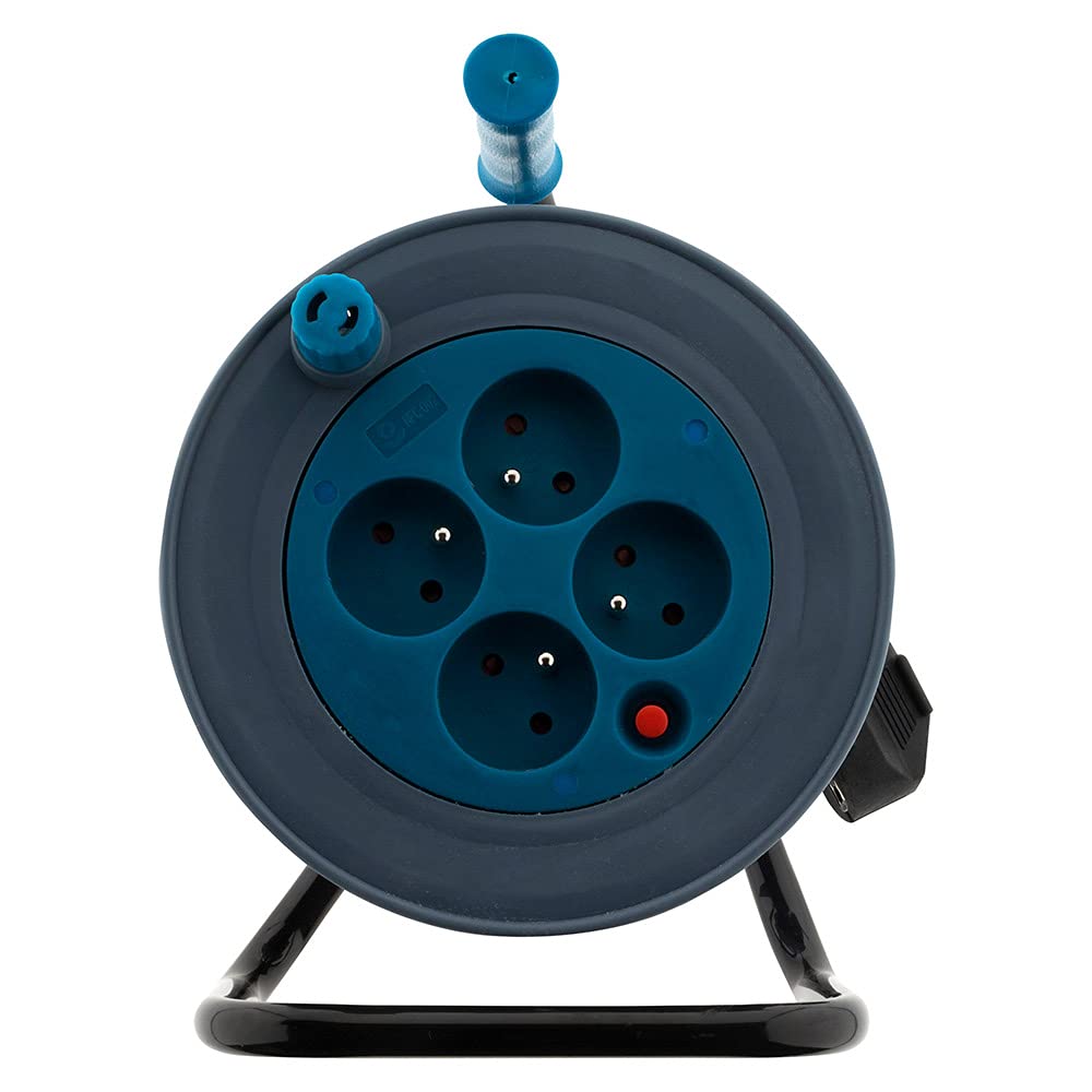 Zenitech - Enrouleur ménager 15m 3G1mm² - Bleu - 3