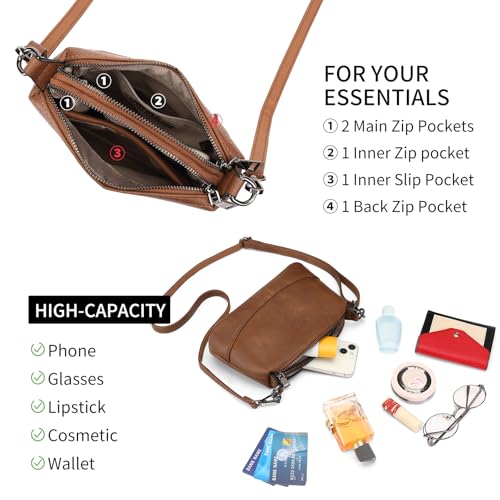GAEKEAO Crossbody Bags for Women Small Shoulder Bag Trendy Cross Body Phone Purses Vegan Leather Purse with Adjustable Strap3