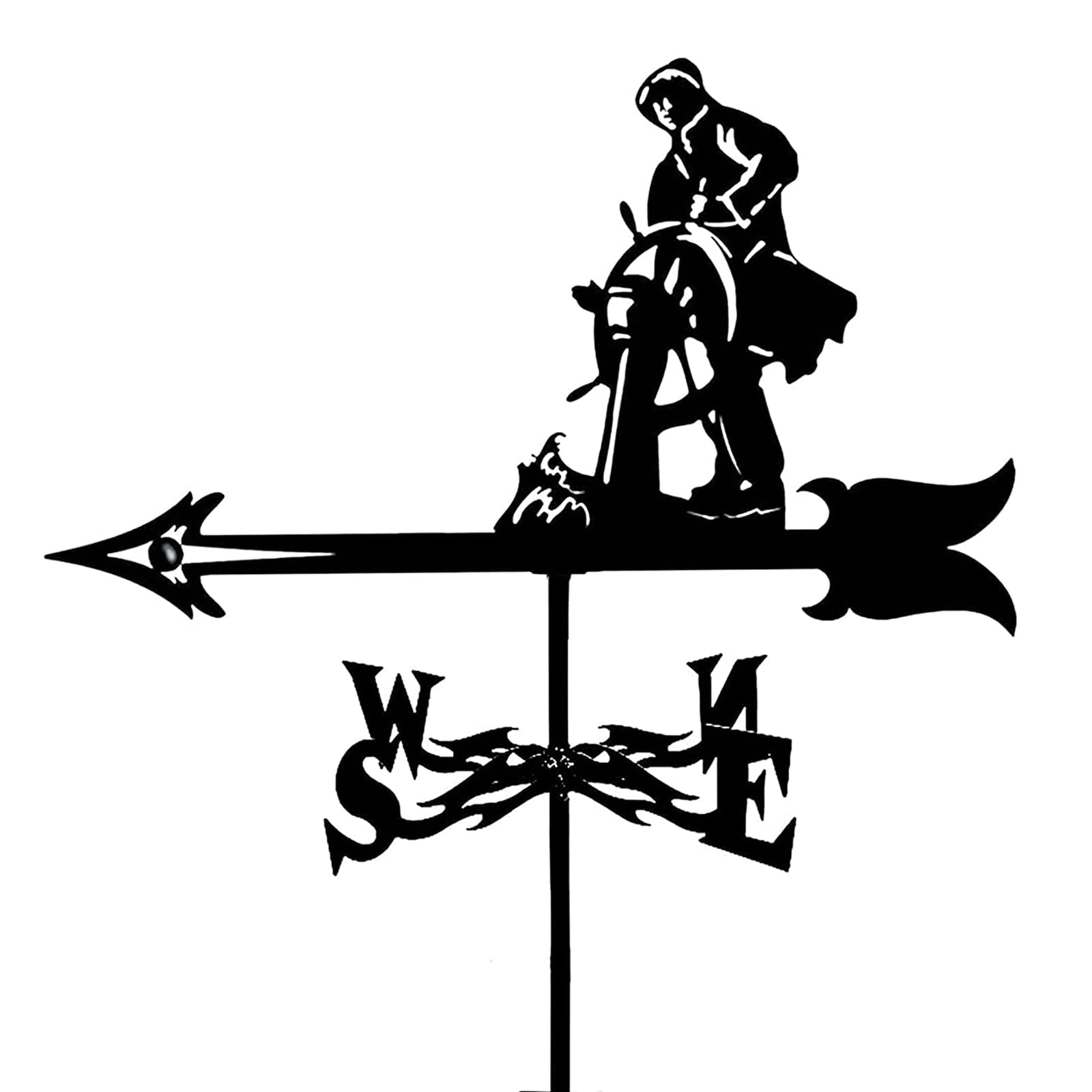 WIQUYBML Weathervanes Helmsman Sweather Vane Wind Decor Weathercock for Garden Yard Roof Decorative