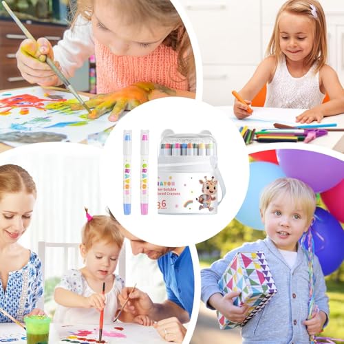 Crayons lavables boîte de 36 pièces idée cadeau pour kit de dessin