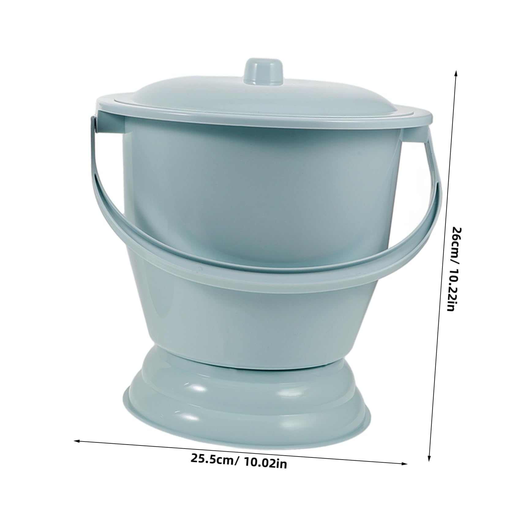 BCOATH Lightweight Plastic Urinal Bucket Lid Easy-Clean Portable Spittoon for Elderly Disabled Home Hospital