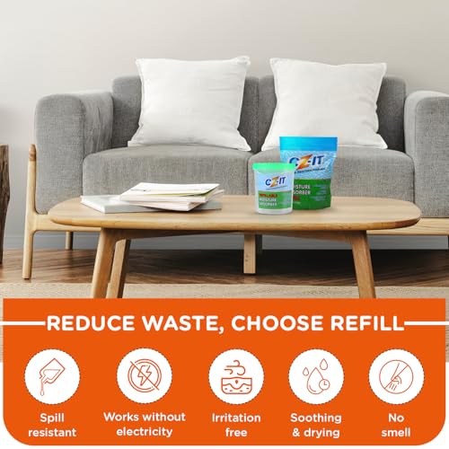 Image of Moisture Absorber Refill 1200g | Refill Pack for Moisture Absorbers | Helps Control Dampness, Humidity & Condensation | Odour Control for Wardrobes, Cupboards, Cabinets & Storage Areas