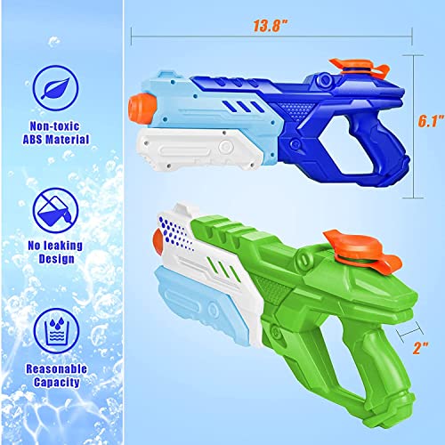 Water Guns For Kids Adults - 3 Pack 600Cc Super Squirt Guns Water Soaker Blaster Long Shooting Range Ideas Gift Toys For Summer Swimming Pool Beach Water Fighting Party #TOP1