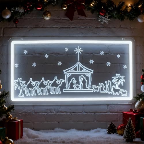 Image of Christmas Home Decor Neon Sign Led Neon Christmas Lights Ornaments Tree Decorations Outdoor Neon Signs for Wall Decor USB Powered Led Neon Signs for Room Decoration