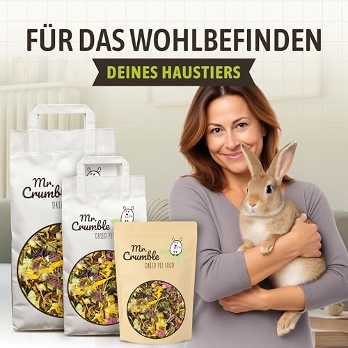 Mr. Crumble Sonnentraum getrocknete Blüten-Kräuter-Mischung getreidefrei für Kaninchen Meerschweinchen und andere Nager 1 kg