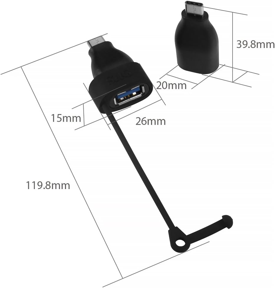 SIIG USB 3.1 GEN 1 USB-C (Male) to USB Type-A (Female) Adapter for MacBook 12", Chromebook Pixel and other USB-C Compatible Devices